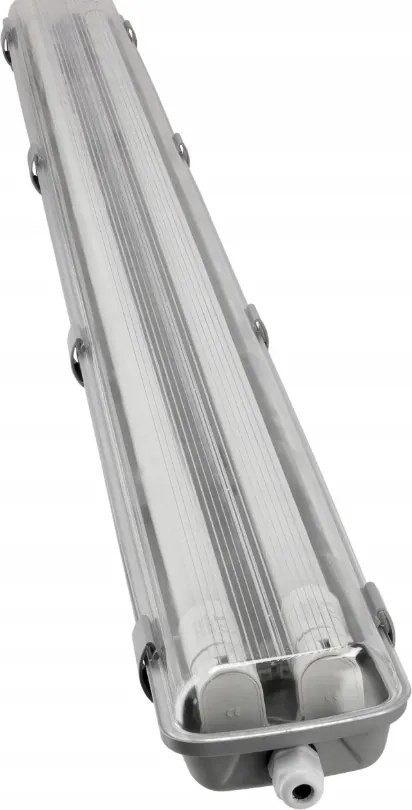 Hermetické svietidlo 120cm lampa + 2x LED trubice Vodotesné 6000K studená teplota