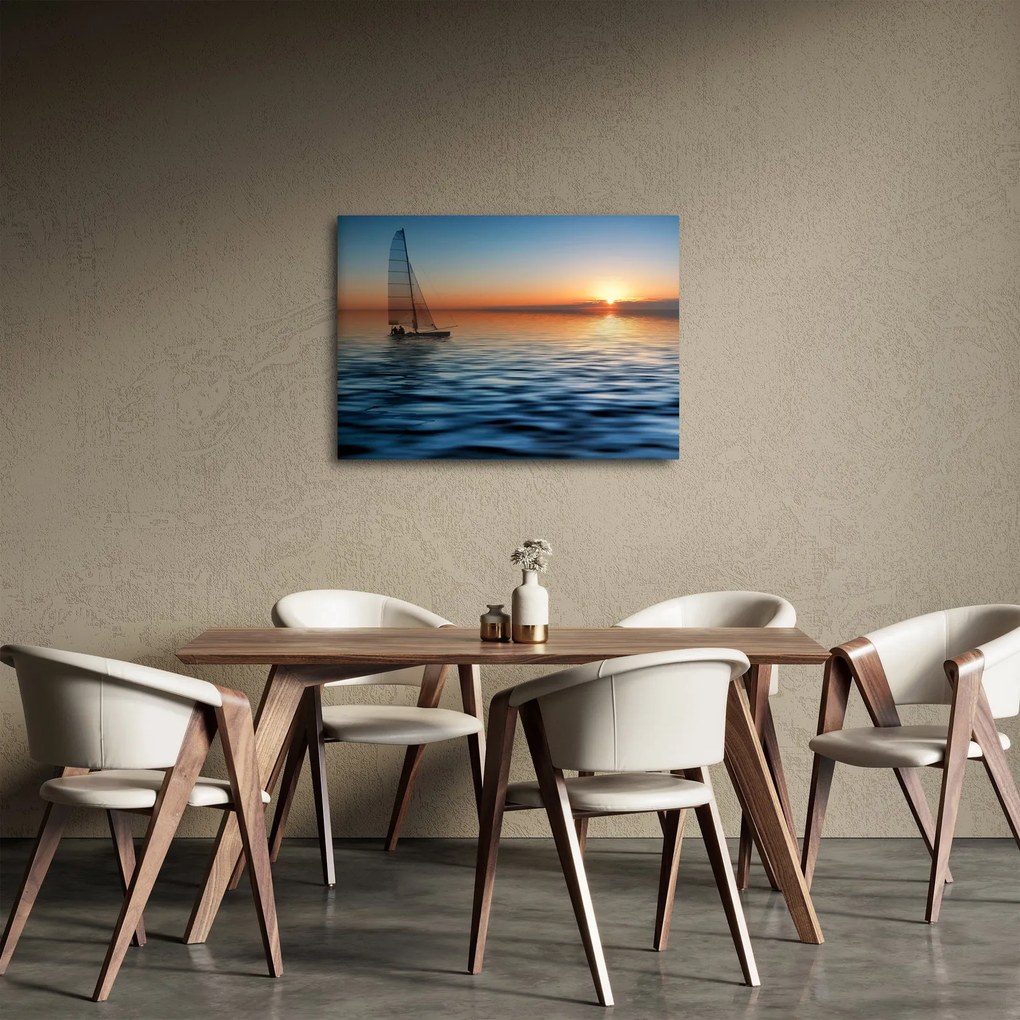 Obraz - Plachetnica na mori (70x50 cm)