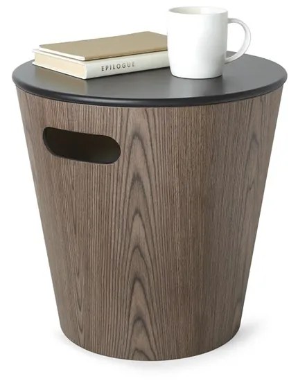 Umbra Stolík WOODROW s úložným priestorom hnedý