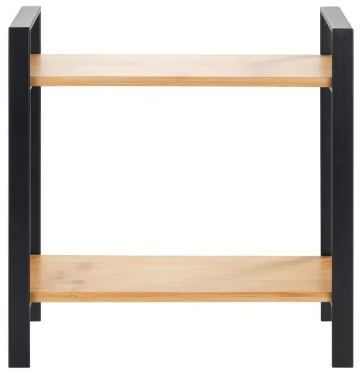WENKO 53029100 - Polica LOU 32x33 cm čierna/hnedá
