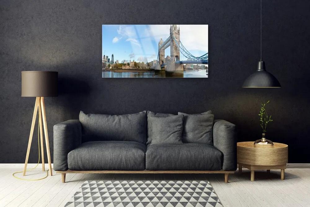 Skleneny obraz Most londýn architektúra 140x70 cm