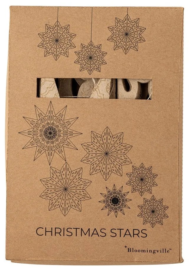 Papierové závesné vianočné dekorácie v súprave 6 ks Star – Bloomingville