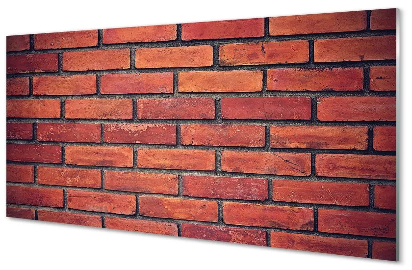 Sklenený obklad do kuchyne Tehla kamenný múr 120x60 cm