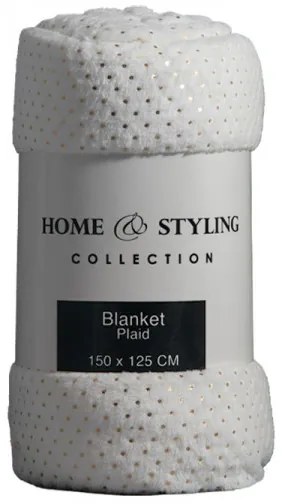 Vianočná deka Home &amp; Styling v bielej farbe 150x125 cm