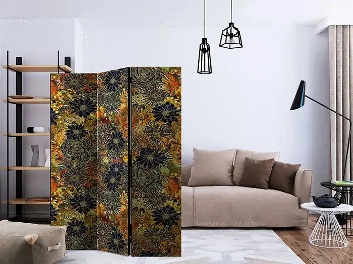 Paraván - Floral Madness [Room Dividers] Veľkosť: 135x172, Verzia: Jednostranný