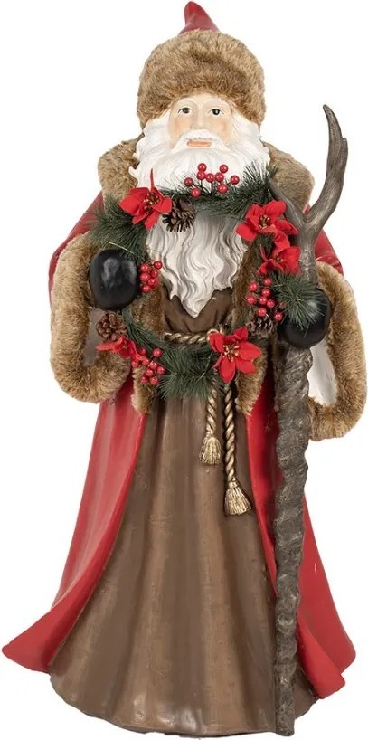 Veliká vánoční dekorace Santa Claus v plášti - 65*49*122 cm