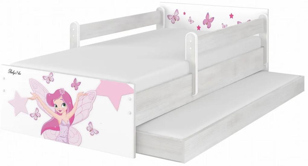Raj posteli Detská posteľ "Malá princezná" MAX  XL borovica nórska