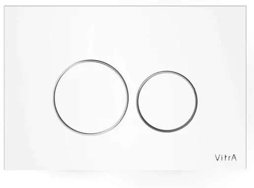 VitrA Vetro ovládacie tlačidlo sklenené biele 740-1600