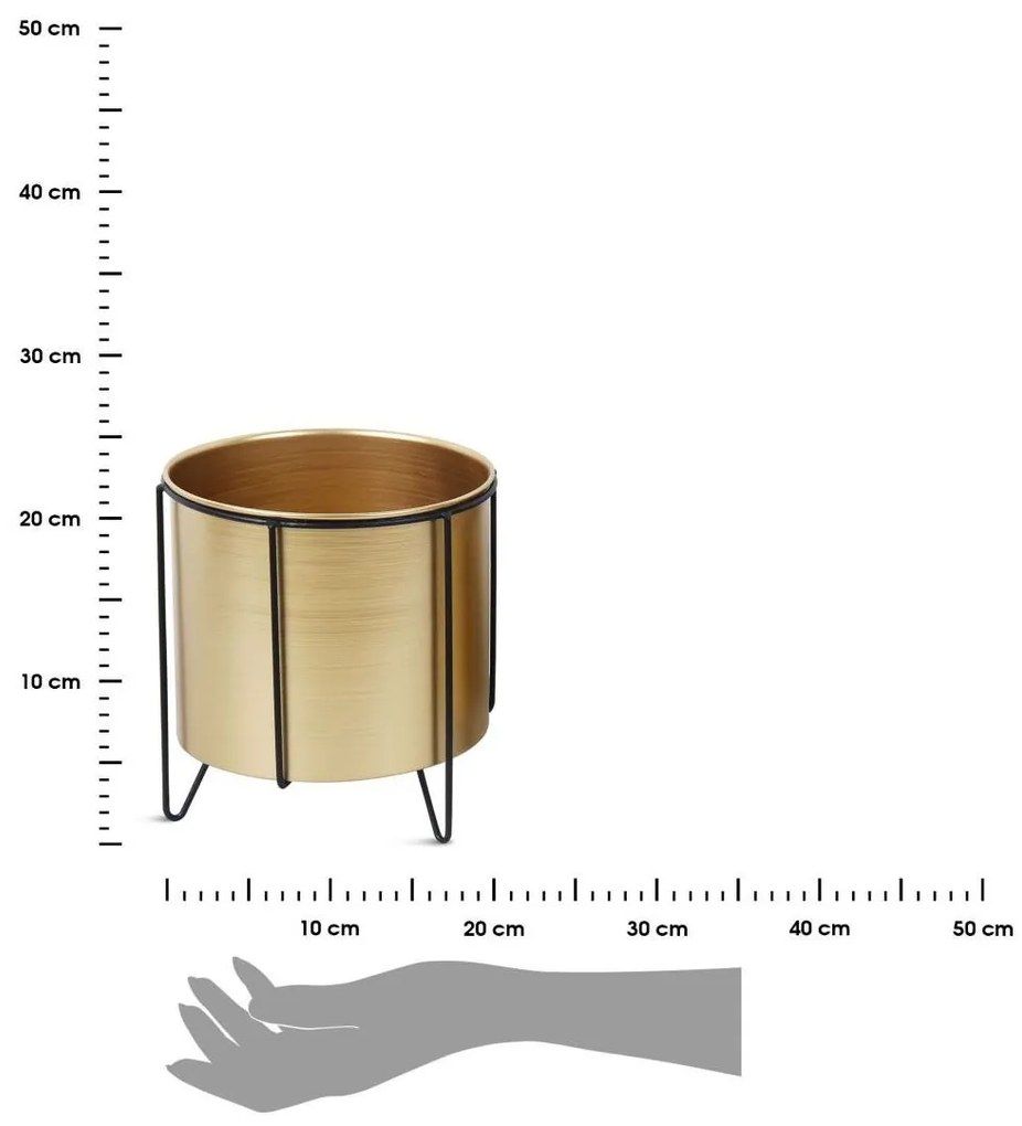 Zlatý kvetinový stojan Swen 20 cm