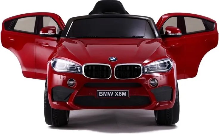 LEAN CARS Elektrické auto BMW X6 SUV červené lakované LED MP3
