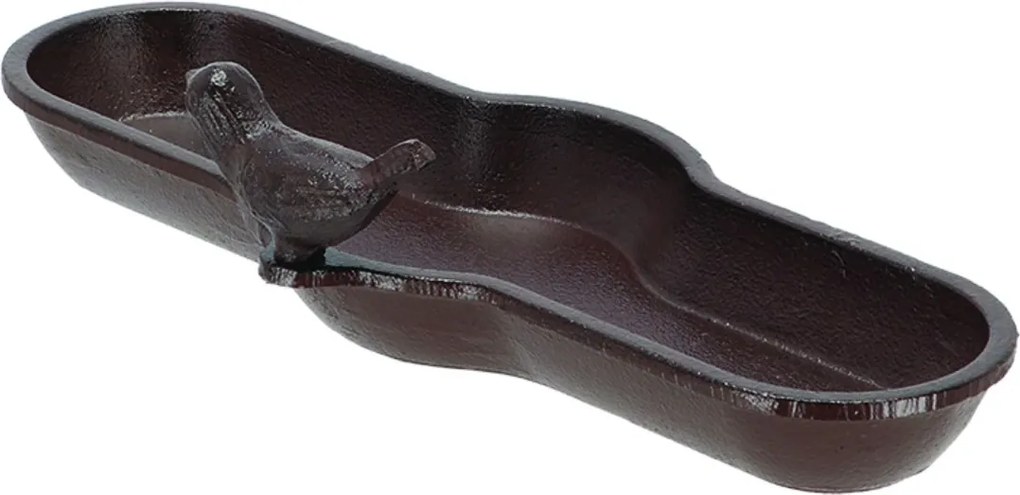 Napájadlo pre vtáky Bird, 7x29,5 cm, liatina, hnedá