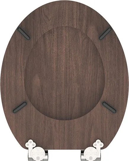 Eisl Sanitär WC sedadlo MDF Soft Close Dark Wood 80193