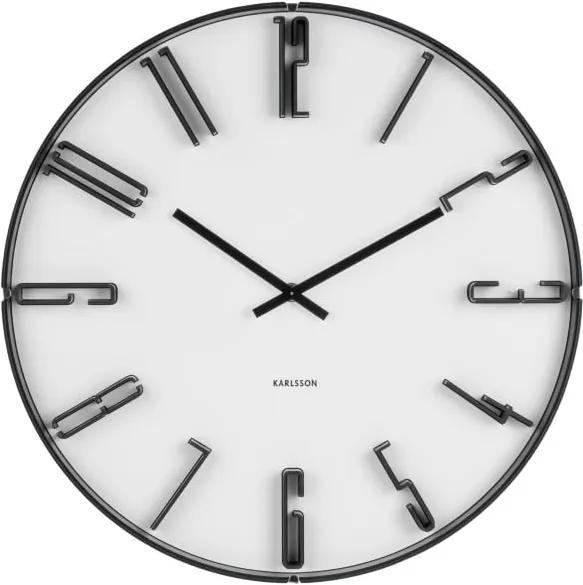 Biele nástenné hodiny Karlsson Sentient, ⌀ 40 cm