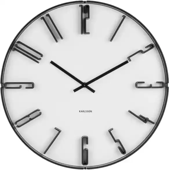 Biele nástenné hodiny Karlsson Sentient, ⌀ 40 cm | BIANO