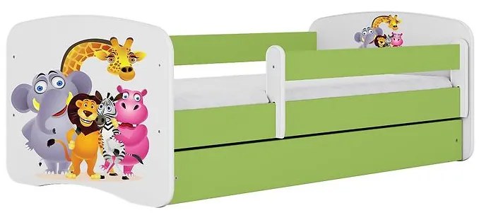 Detská Posteľ. Babydreams+Sz+M Zelená 80x160 Zoo