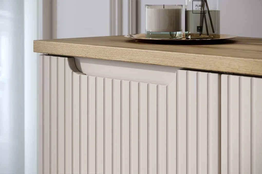 Závěsná skříňka pod umyvadlo Nova Cashmere s deskou 100 cm kašmírová