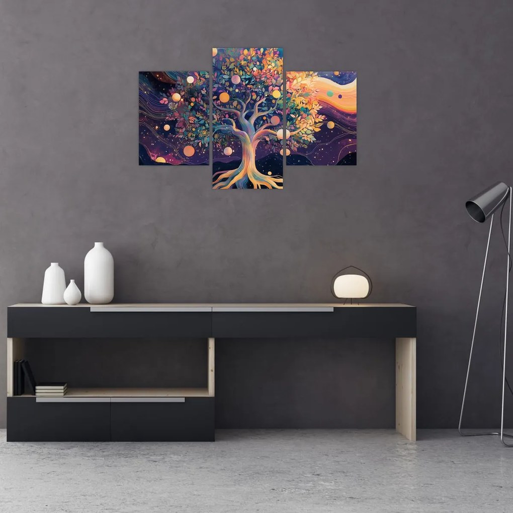 Obraz – Fialový strom plný energie (90x60 cm)