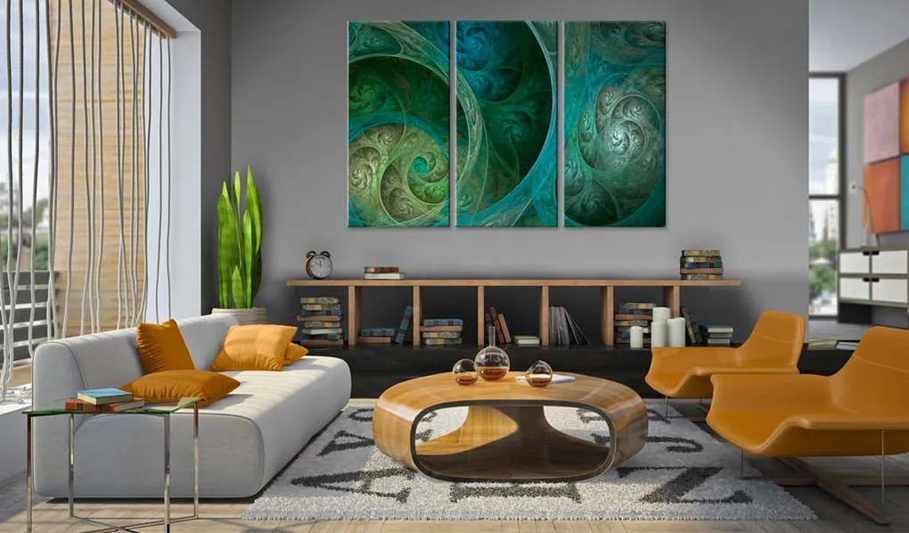 Artgeist Obraz - Turquoise oriental inspiration Veľkosť: 90x60, Verzia: Standard