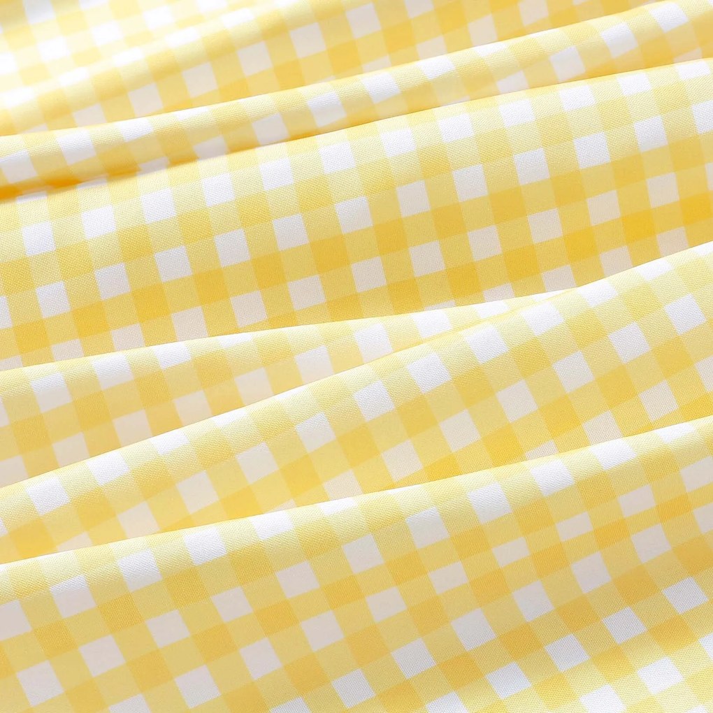 Goldea behúň na stôl teflónový - žlté kocky 50x120 cm