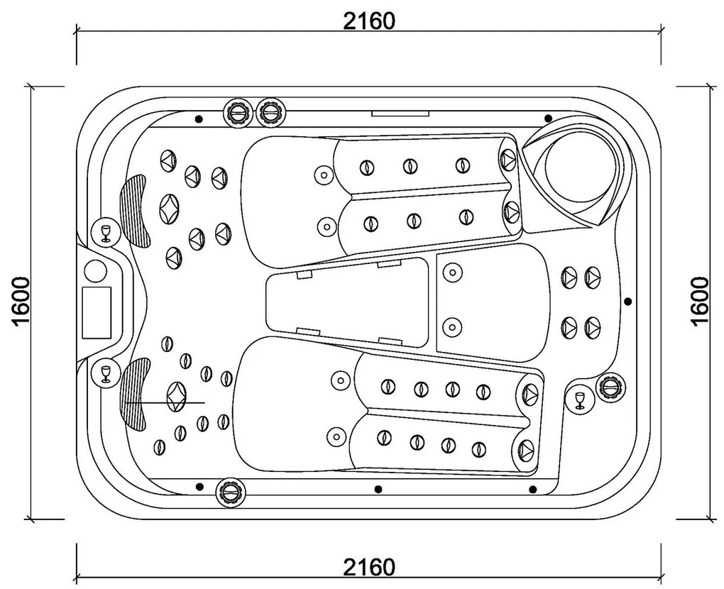 Hanscraft Vírivka HC4 Tuscan sun Šedá