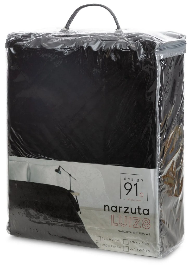 PREHOZ NA POSTEĽ LUIZ8 200X220 CM ČIERNY
