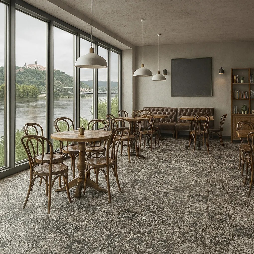 Beaulieu International Group, PVC podlaha - lino Livitex Retro 2795, na mieru, šíře 3m,4m, šedá, filc, chodba / predsieň