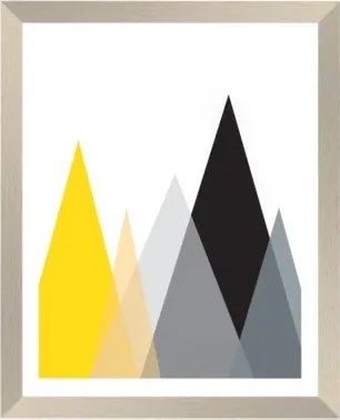 Obraz v drevenom ráme Farebná geometria, 20x25 cm%