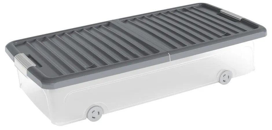 Plastový úložný box pod posteľ s vekom 74x37x16, 5 cm W box underbed L – KIS