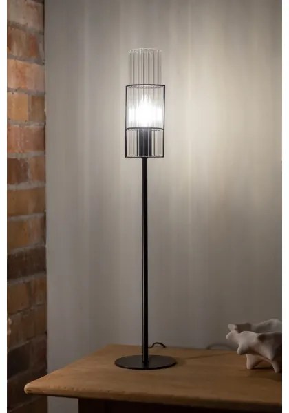 Markslöjd 108556 - Stolná lampa TUBO 1xE14/40W/230V 65 cm čierna/číra