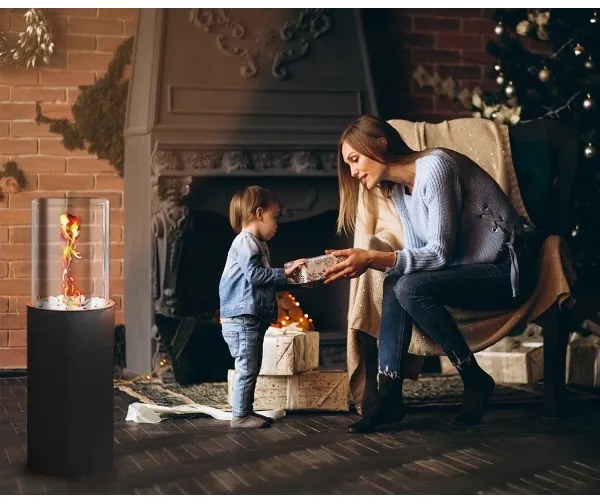 BIO krb ROMA 26,5x80,5 cm 2kW čierna + ochranný kryt