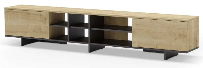 TV stolík v dekore duba v prírodnej farbe 230x44 cm Cequoia – Marckeric