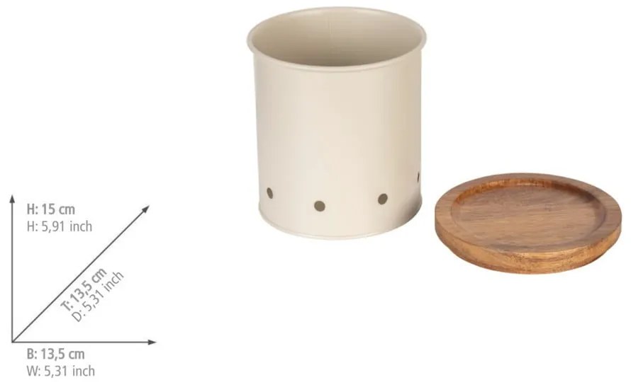 Kovová dóza na potraviny/na zemiaky Aria – Wenko