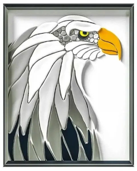 70078 Kreatívna sada na 3D maľovanie hmotou - Orol 30x40cm