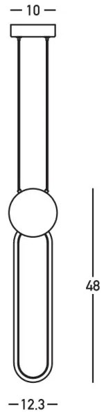 Zambelis 23100 - LED Stmievateľný luster na lanku LED/13W/230V 3000K zlatá