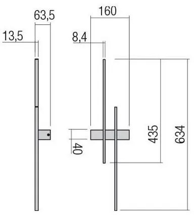 Redo 01-2746 - LED nástenné svietidlo TANGENT LED/13W/230V CRI 90 biela