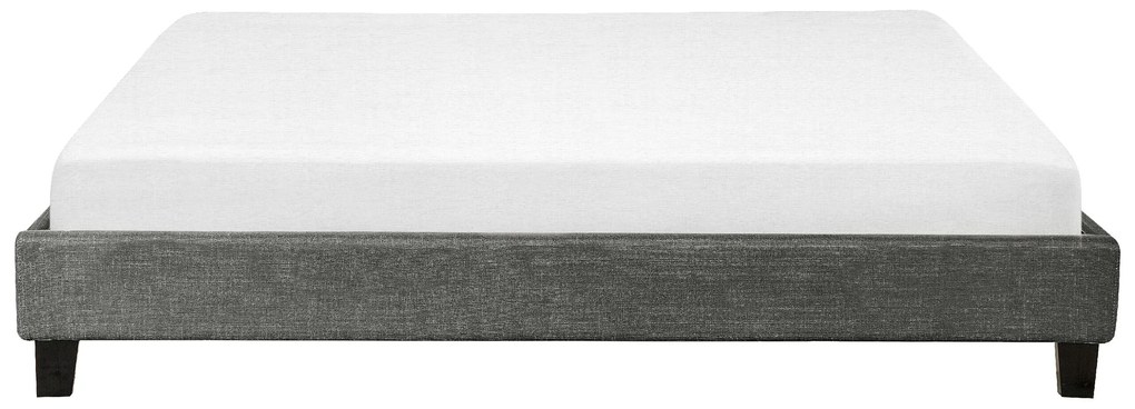 Čalúnená sivá posteľ 180x200cm ROANNE Beliani