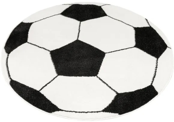 Koberec Lima futbalová lopta, čierny / biely