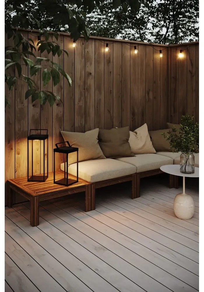 Čierny vonkajší solárny LED lampáš na USB (výška 42 cm) Pure – Markslöjd