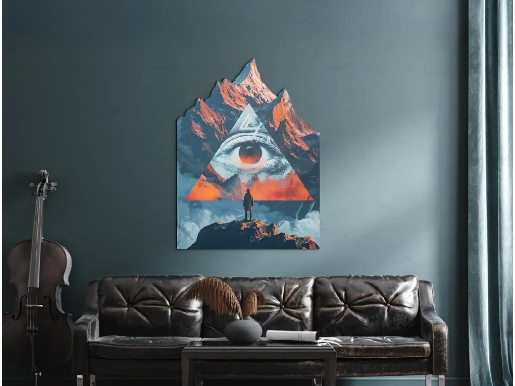 drevko |  Moderný obraz Vševidiace oko  70 x 52 cm