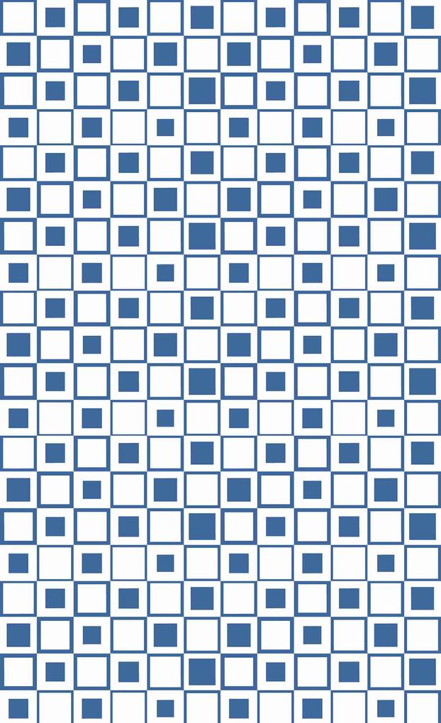 GRUND Sprchový záves GEOMETRY modrá biela 180x200 cm