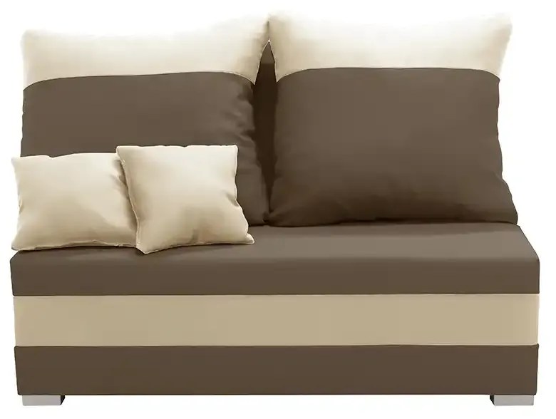 Dvojmiestna pohovka s funkciou spania GUSTO 2 Světle hnědá/krémová