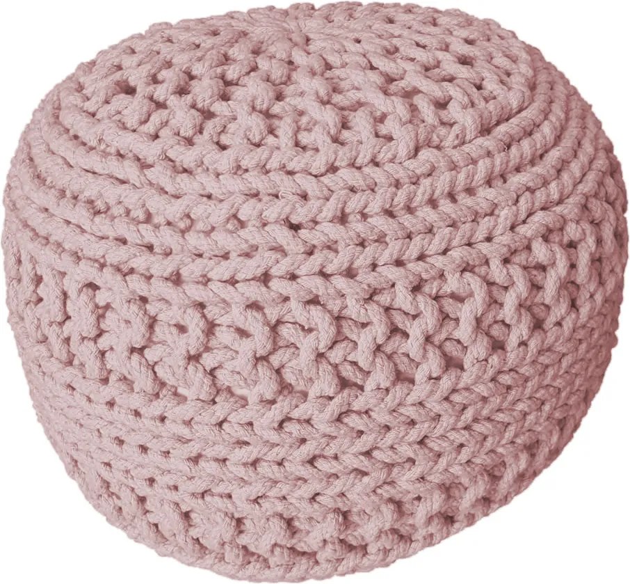 KUDOS Textiles Pvt. Ltd. MEGA AKCE: Sedací vak TEA POUF 6 růžový - 40x40x35 cm