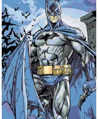 Maľovanie podľa čísel bez rámu BATMAN 40x50 cm