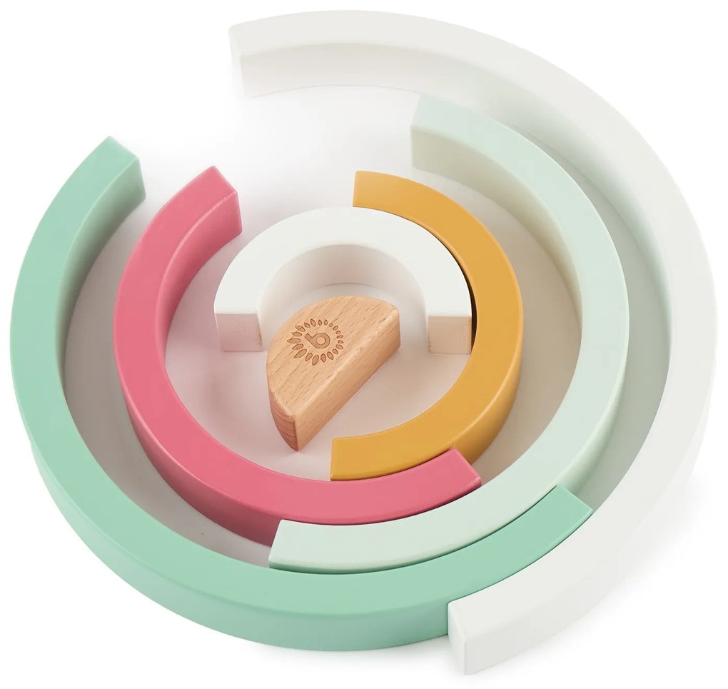 Bieco - Skladacia drevená dúha - berry