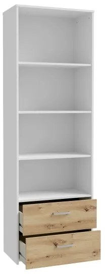 Knižnica URO dub artisan/biela