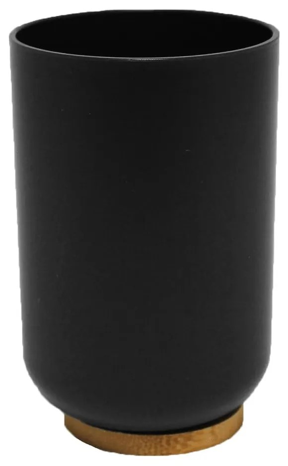 Čierny plastový téglik na zubné kefky Smart – douceur d'intérieur