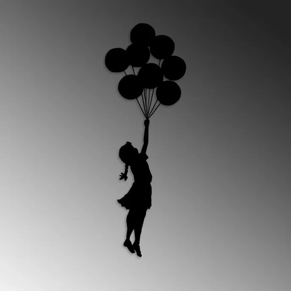 Nástenná dekorácia 100x34 cm dievča kov