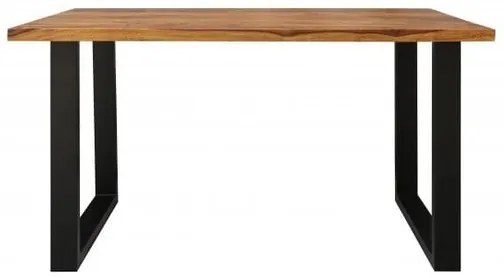 Jedálenský stôl s kovovými nohami 120x90 cm z masívu palisander TP-120