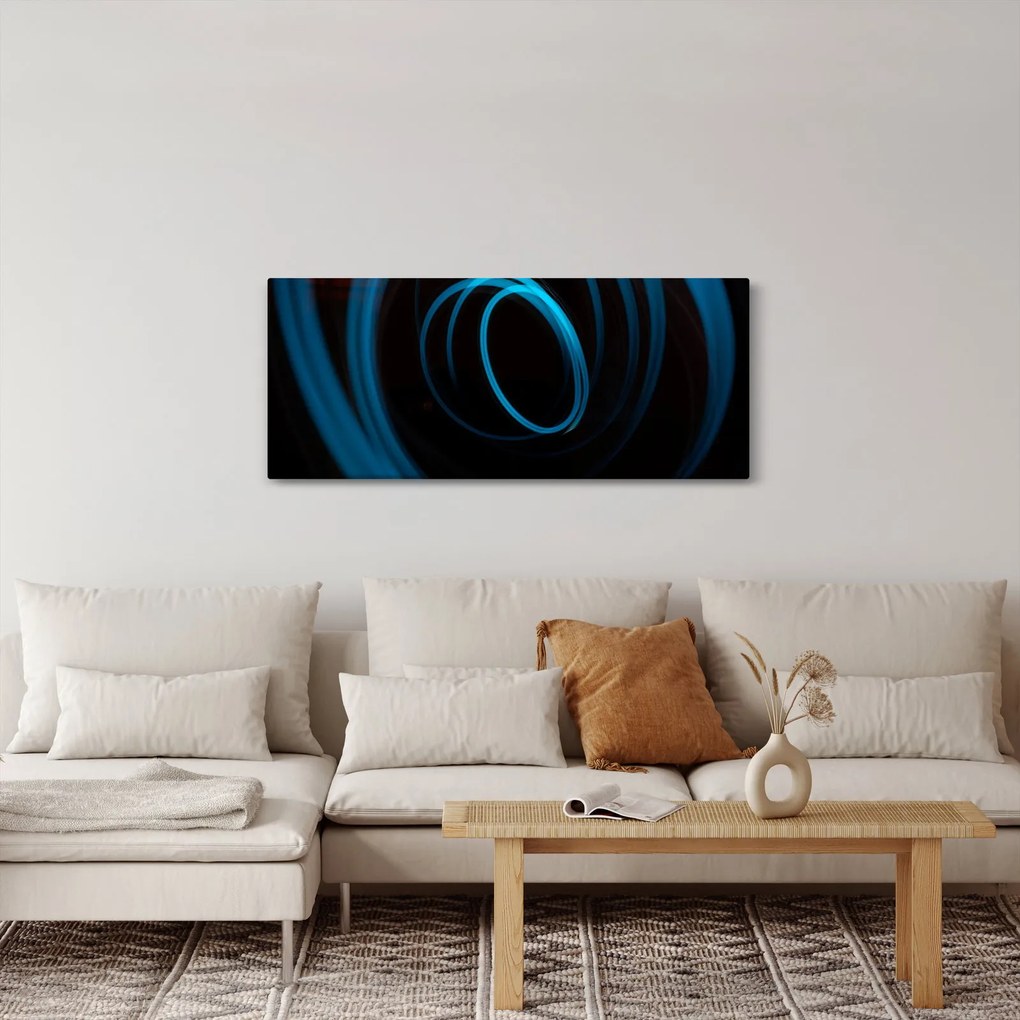 Obraz modrej čiary (120x50 cm)