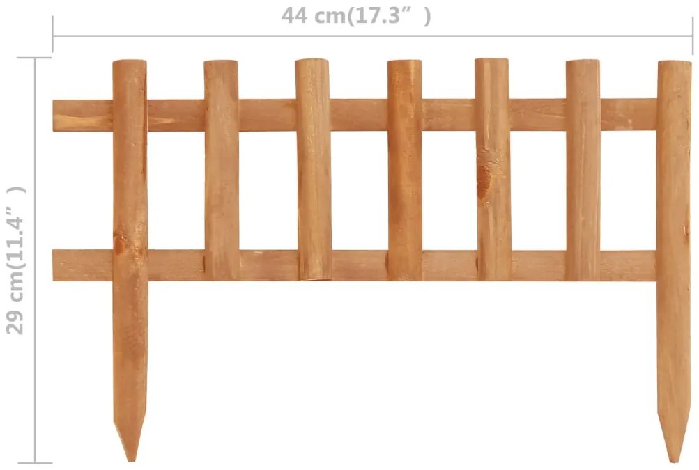 Obruba trávnika 10 ks jedľové drevo 4,4 m